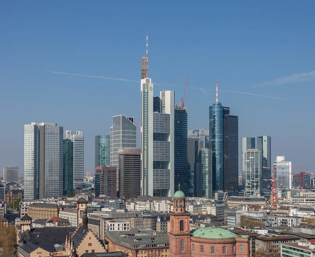 Frankfurt am Main skyline with the banking district